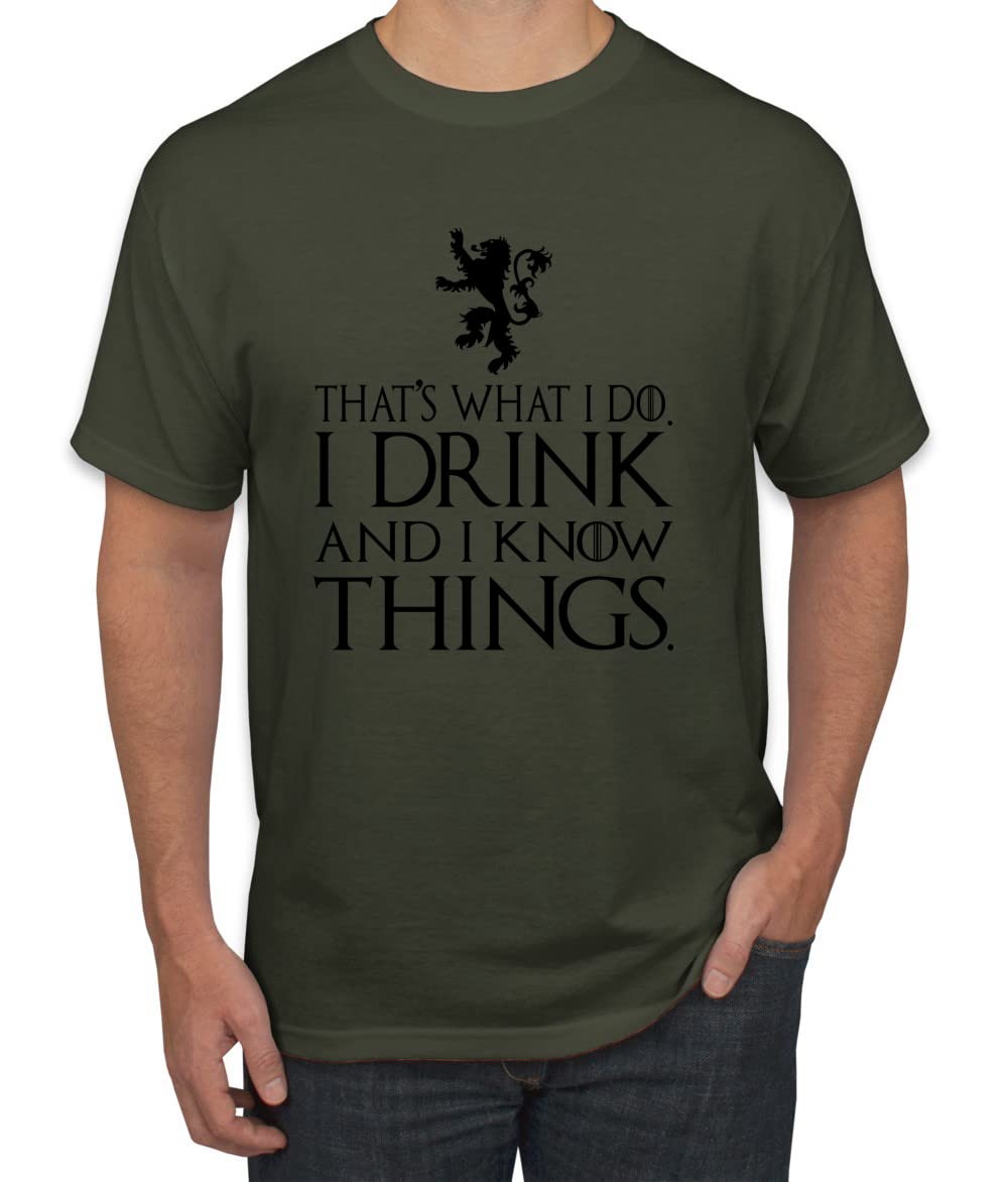 I Drink and I Know Things Tyrion GOT Black Pop Culture Men's T-Shirt