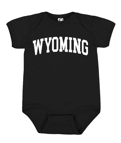 State of Wyoming College Style Fashion Baby Creeper Boys Girls Infant Bodysuit