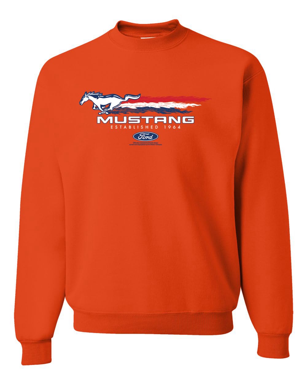 Ford Mustang USA Pony Logo Est 1964 Classic Racing Logo Cars and Trucks Unisex Crewneck Sweatshirt