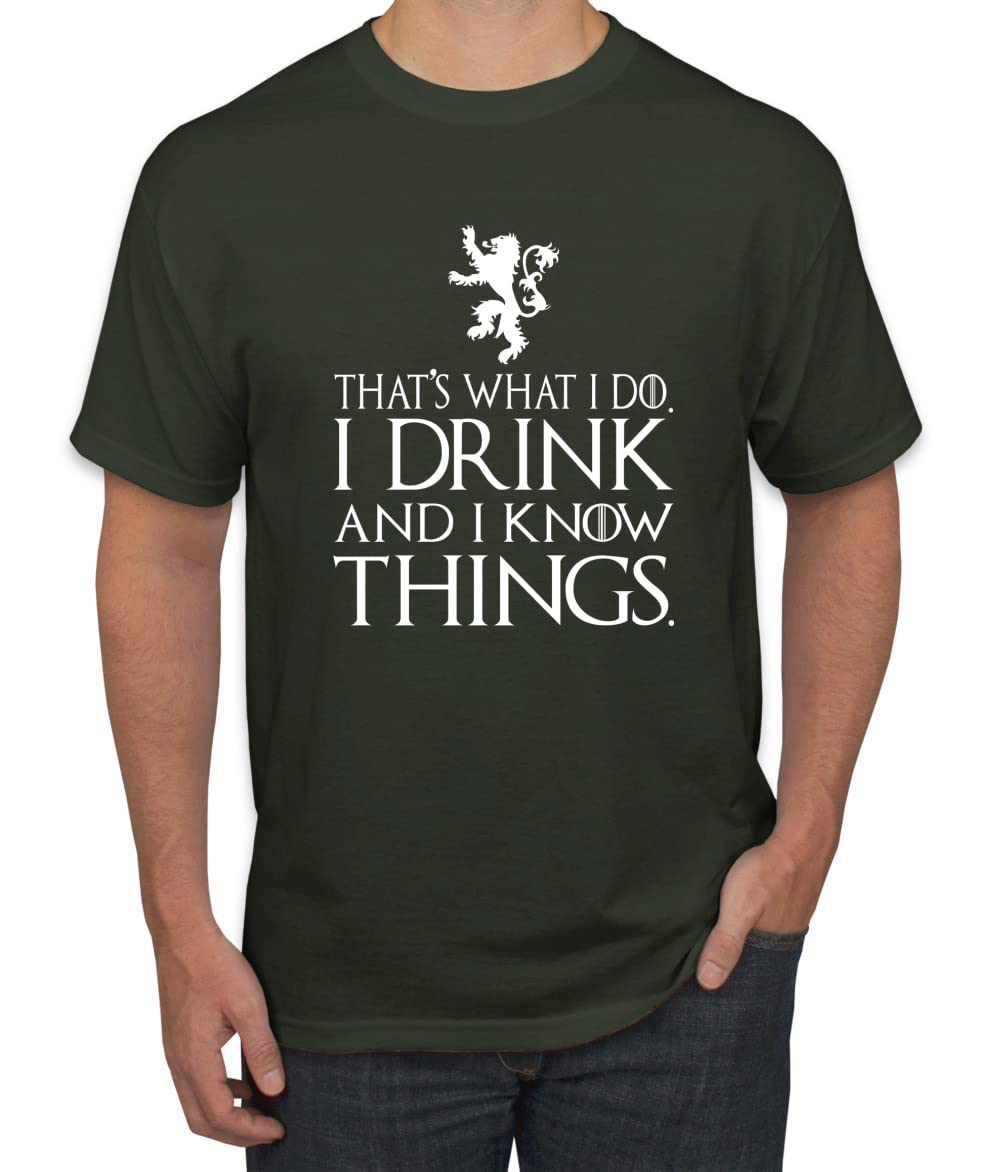 I Drink and I Know Things Tyrion GOT White Pop Culture Men's T-Shirt