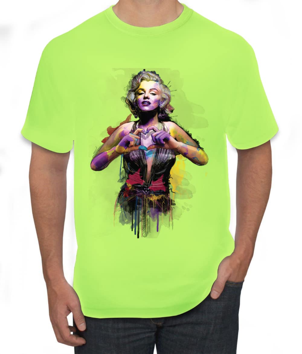 Marilyn Watercolor Love Pop Culture Men's Graphic T-Shirt