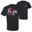 Breast Cancer Awareness Faith Pink Ribbon Sunflower Front and Back Unisex T-Shirt