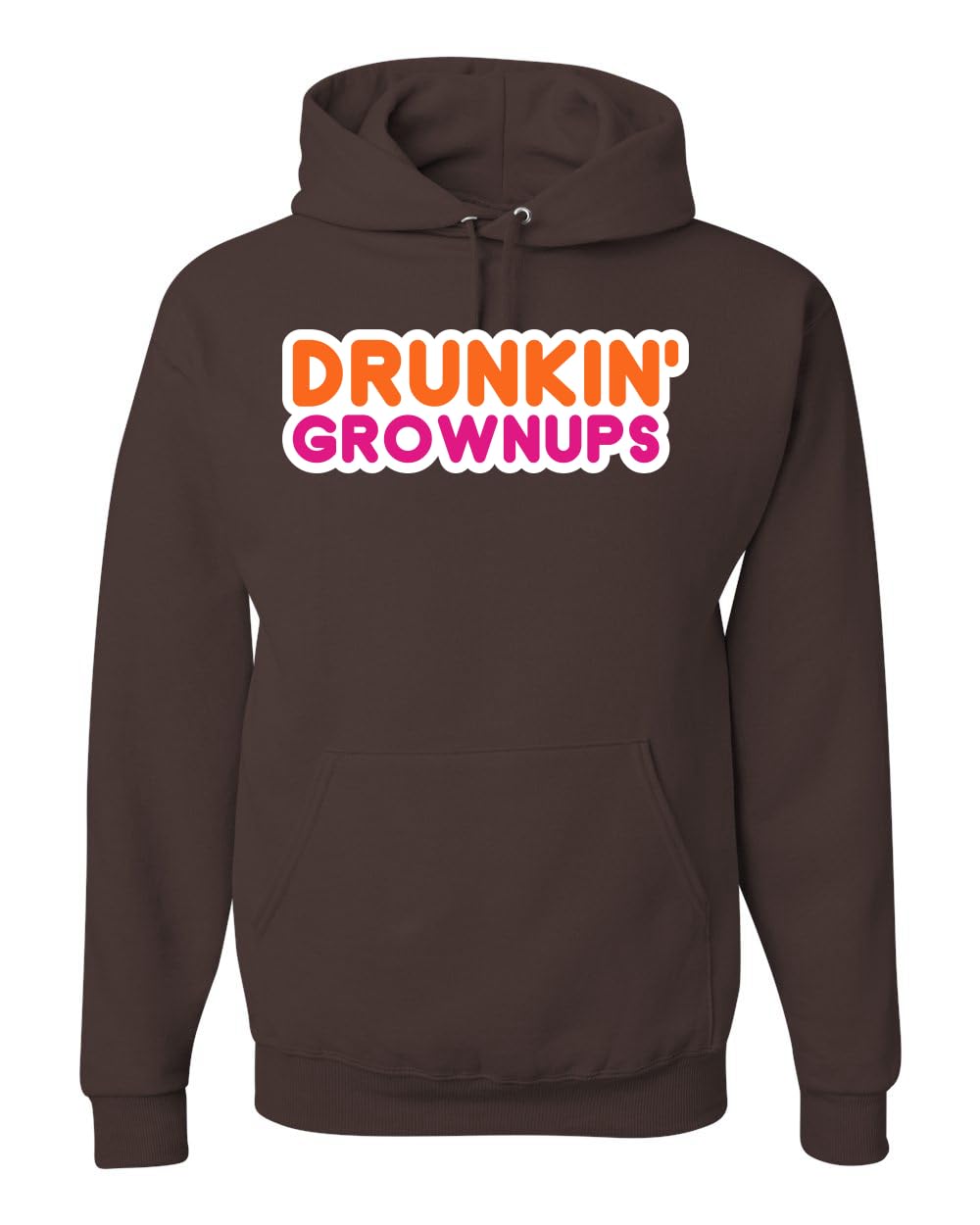 Drunkin' Grownups America Runs on Alcohol Parody Humor Unisex Hoodie Sweatshirt