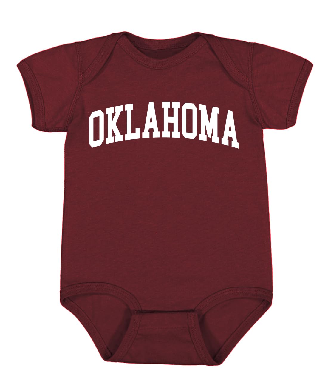 State of Oklahoma College Style White Fashion Baby Creeper Boys Girls Infant Bodysuit