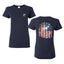 US Flag Ford Bronco Front and Back  Cars and Trucks Womens Graphic T-Shirt