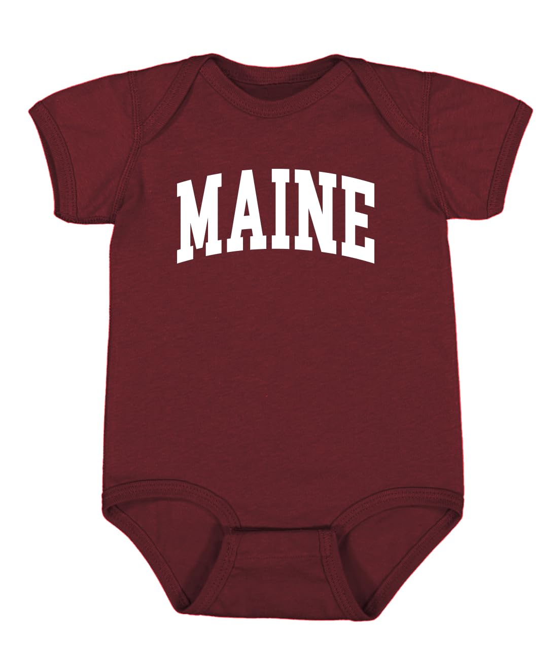 State of Maine College Style White Fashion Baby Creeper Boys Girls Infant Bodysuit