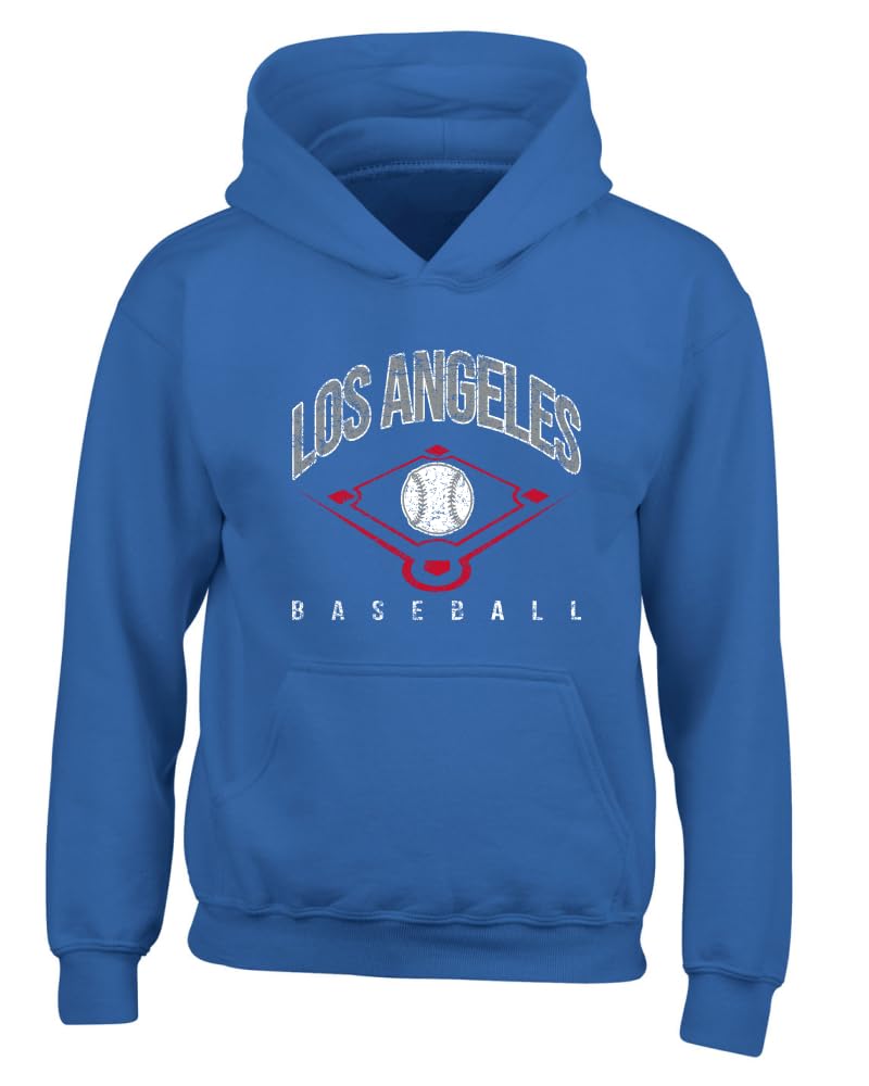 American Baseball Fan Vintage Distressed Field Sports Gift Youth Hooded Sweatshirt