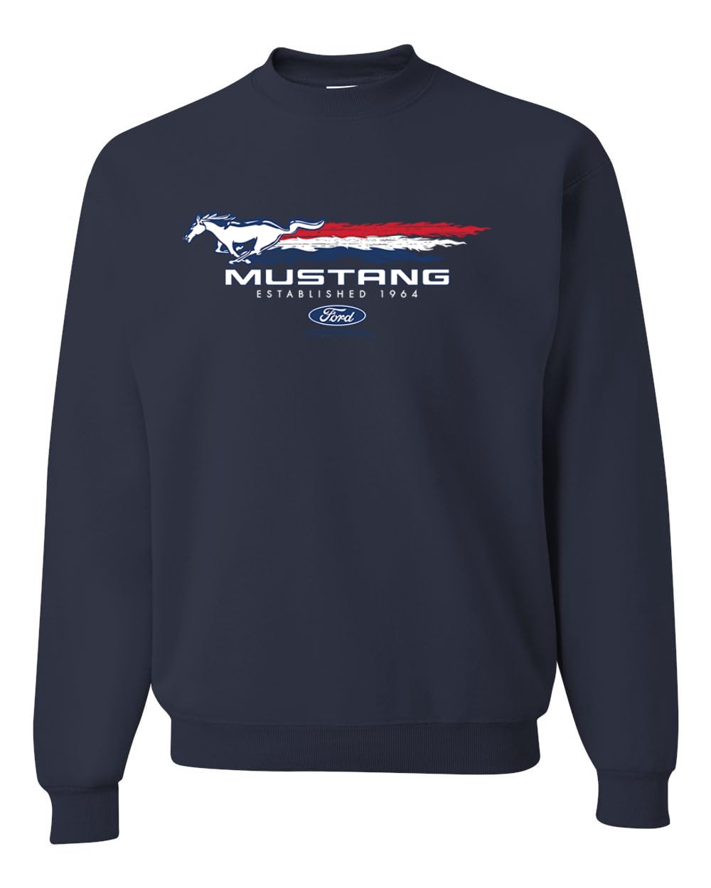 Ford Mustang USA Pony Logo Est 1964 Classic Racing Logo Cars and Trucks Unisex Crewneck Sweatshirt