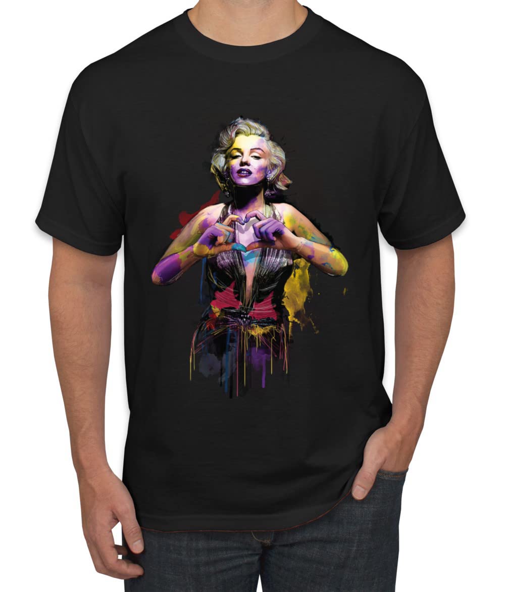 Marilyn Watercolor Love Pop Culture Men's Graphic T-Shirt