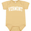 State of Vermont College Style White Fashion Baby Creeper Boys Girls Infant Bodysuit