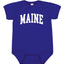 State of Maine College Style White Fashion Baby Creeper Boys Girls Infant Bodysuit