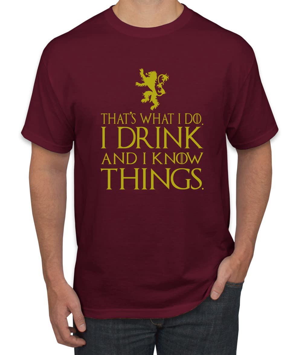 I Drink and I Know Things Tyrion GOT Gold Pop Culture Men's T-Shirt