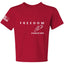 Freedom God Family Patriotism Shirt, Christian Conservative Unisex Tee for Boys Girls Youth T-Shirt