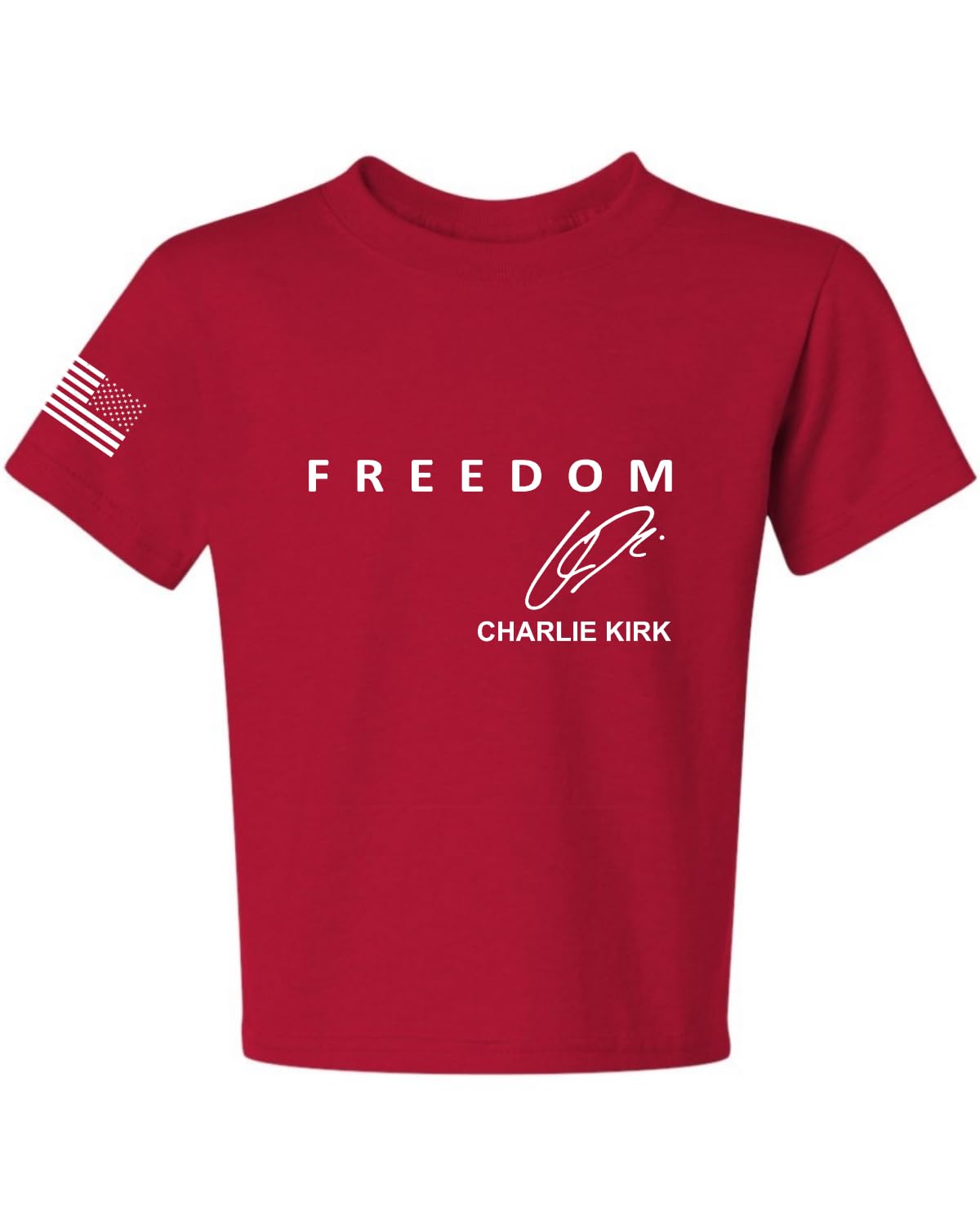 Freedom God Family Patriotism Shirt, Christian Conservative Unisex Tee for Boys Girls Youth T-Shirt