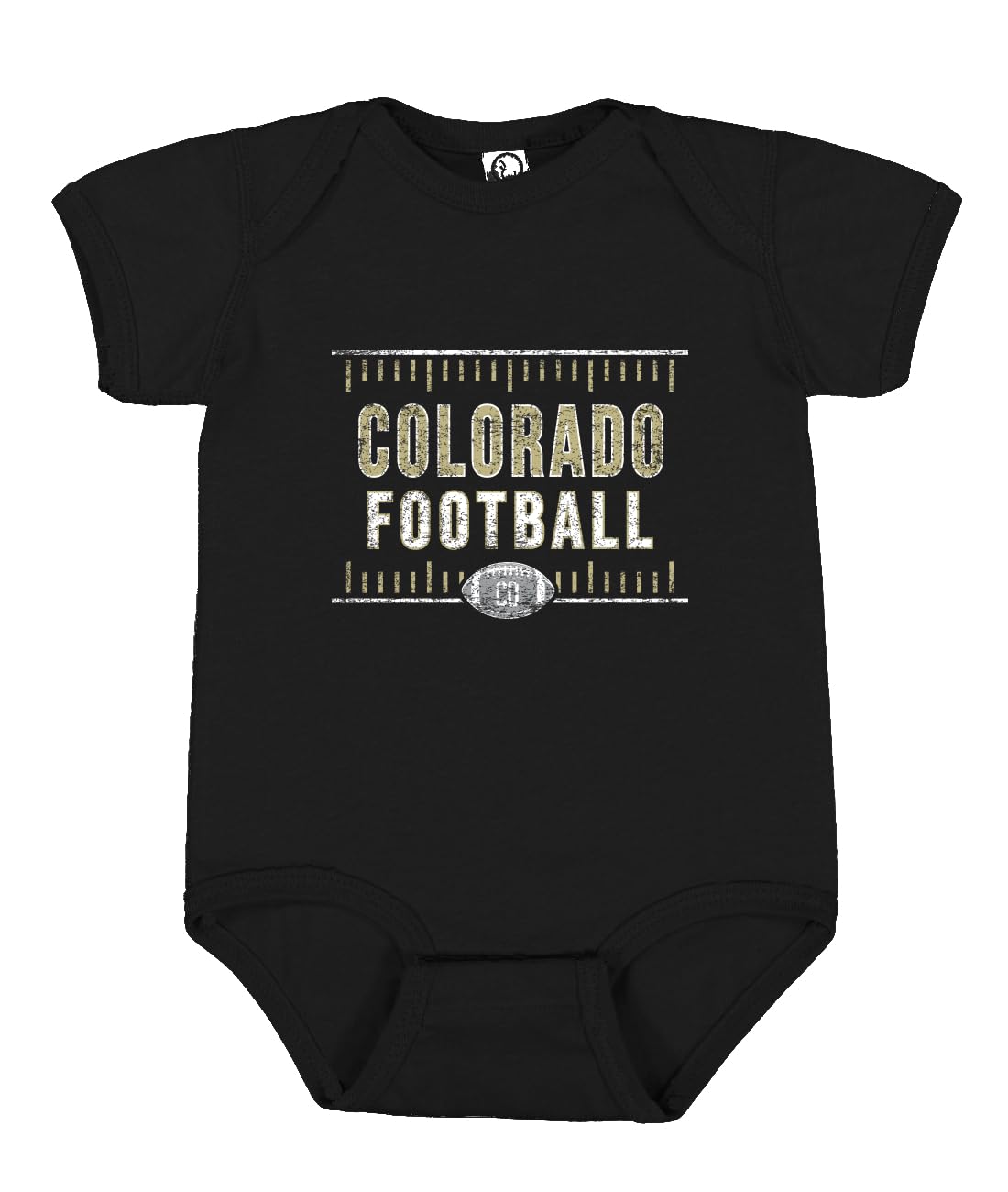 College Football Fan Shirt, Vintage Distressed Field, Retro USA Sports Baby Creeper Boys Girls Infant Bodysuit