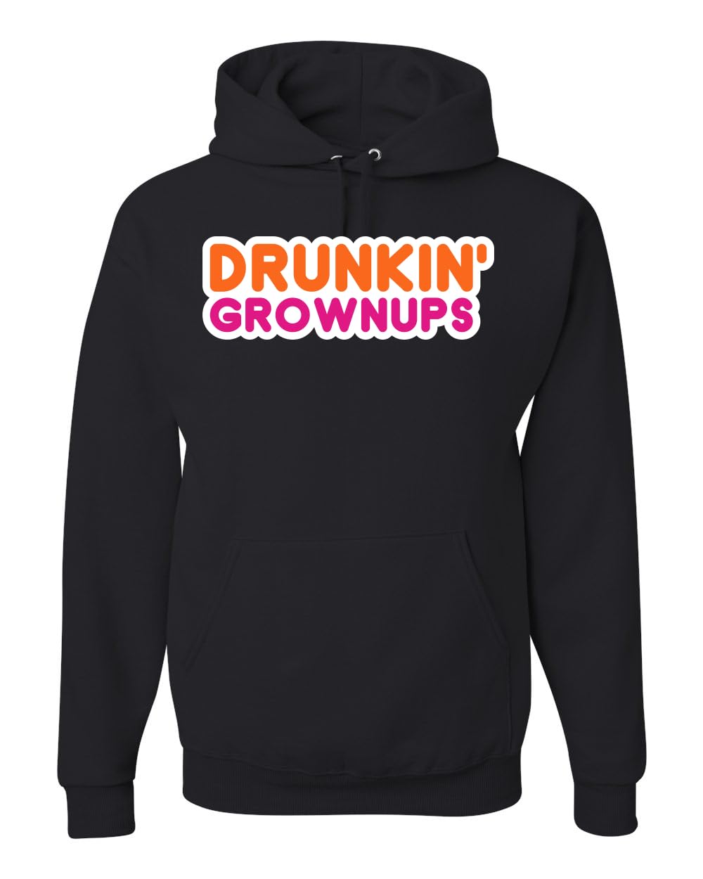 Drunkin' Grownups America Runs on Alcohol Parody Humor Unisex Hoodie Sweatshirt