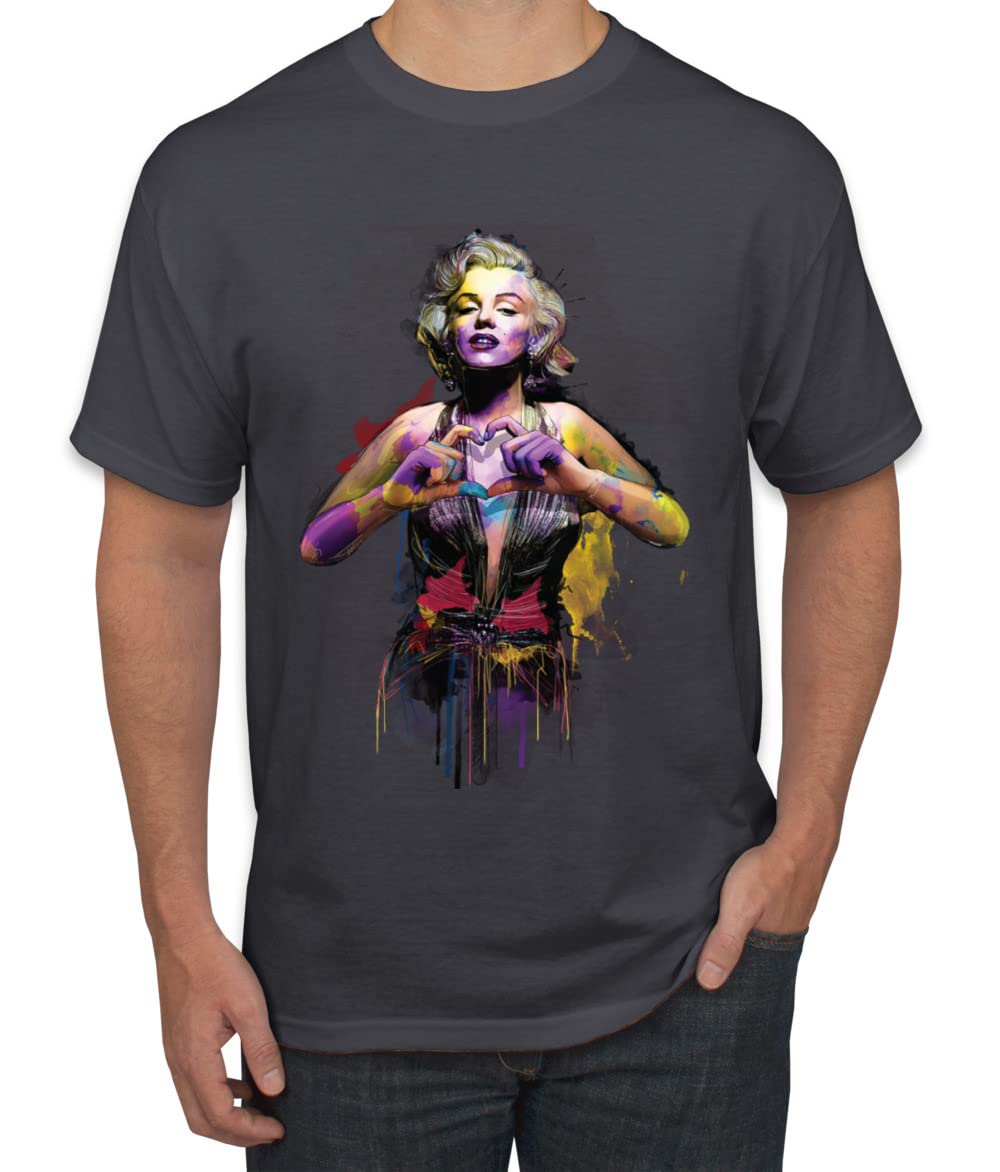 Marilyn Watercolor Love Pop Culture Men's Graphic T-Shirt