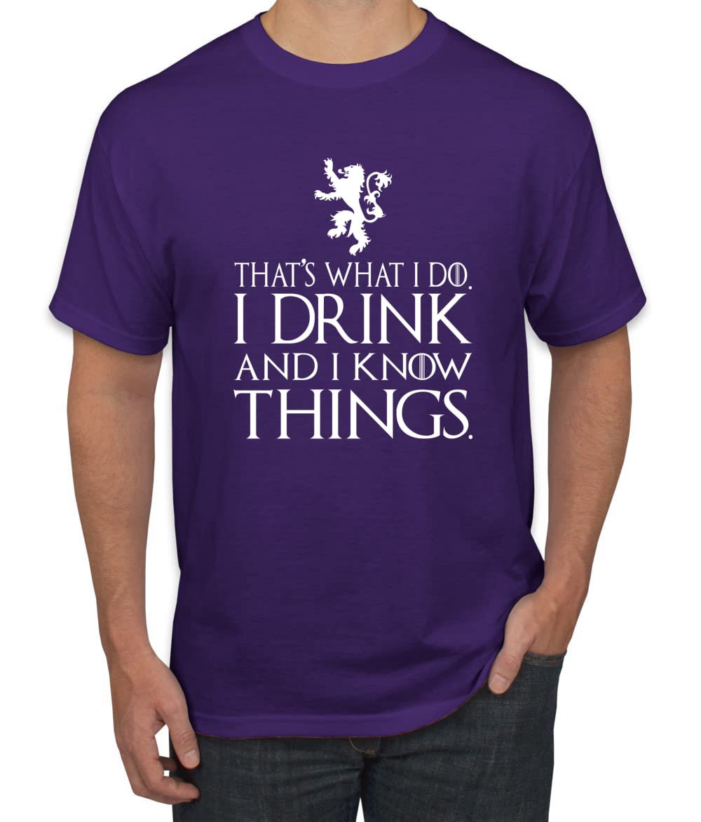 I Drink and I Know Things Tyrion GOT White Pop Culture Men's T-Shirt