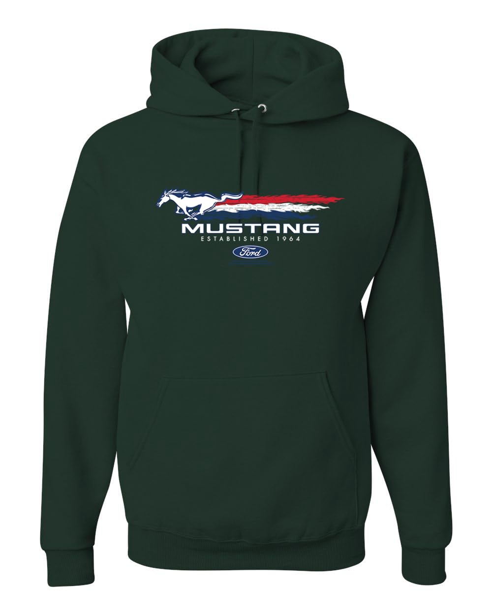 Ford Mustang USA Pony Logo Est 1964 Classic Racing Logo Cars and Trucks Unisex Hoodie