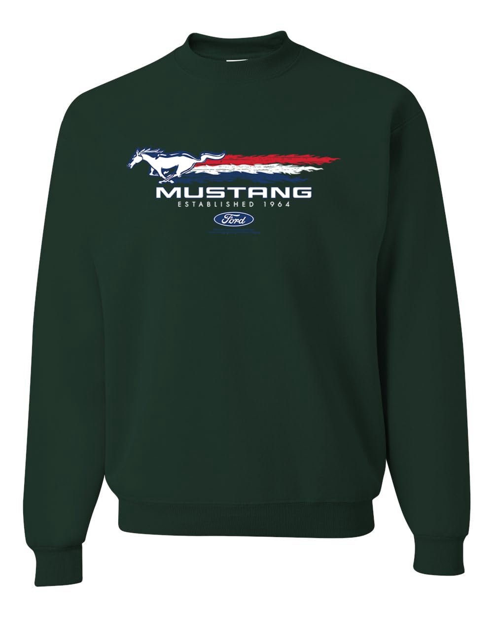 Ford Mustang USA Pony Logo Est 1964 Classic Racing Logo Cars and Trucks Unisex Crewneck Sweatshirt