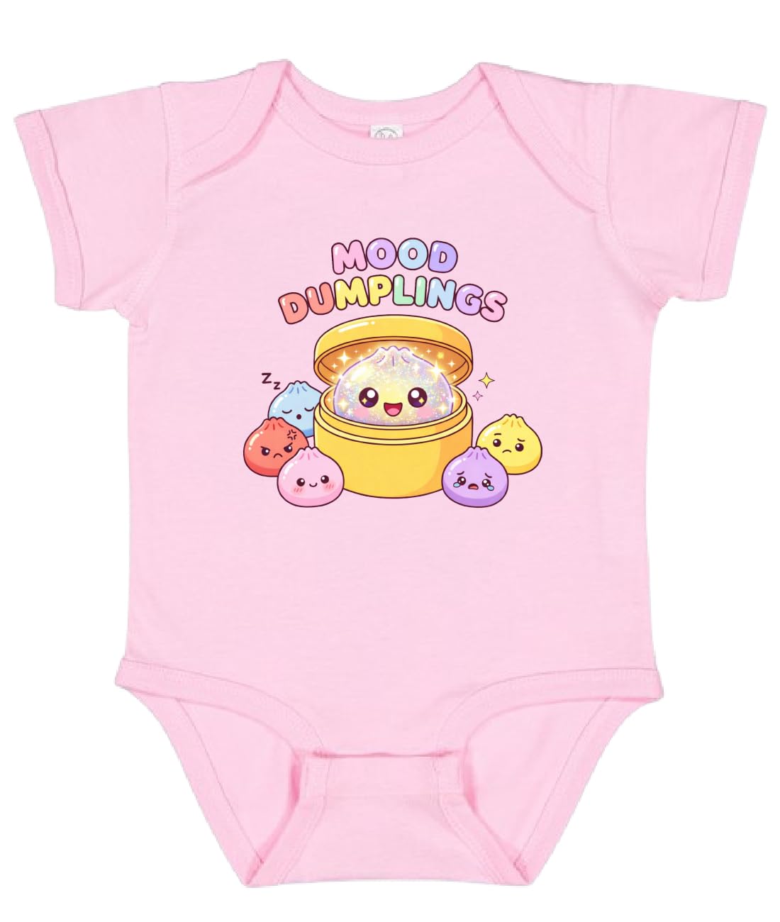 Mood Dumplings Kawaii Cute Dim Sum Emotional Dumpling Anime Food Lover Pop Culture Baby Creeper Boys Girls Infant Bodysuit