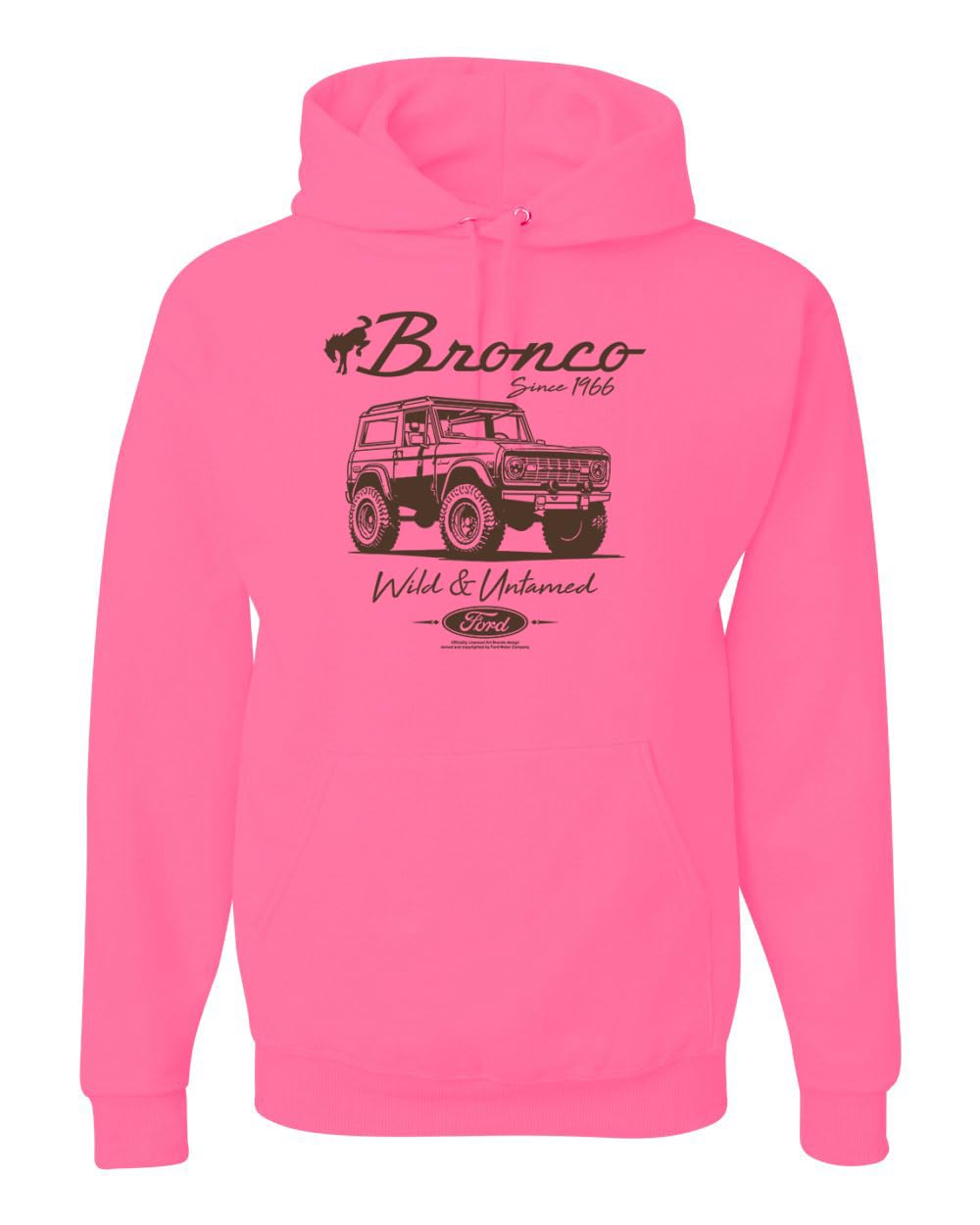 Ford Bronco Wild Untamed 1966 Vintage Cars and Trucks Unisex Hoodie Sweatshirt