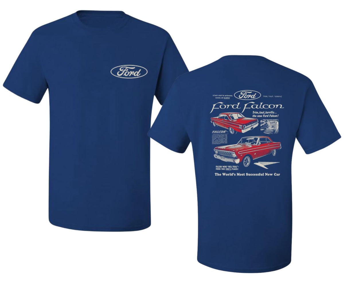 Ford Falcon Classic Car Vintage Muscle Automotive Design Truck Cars and Trucks Front and Back Men's T-Shirt