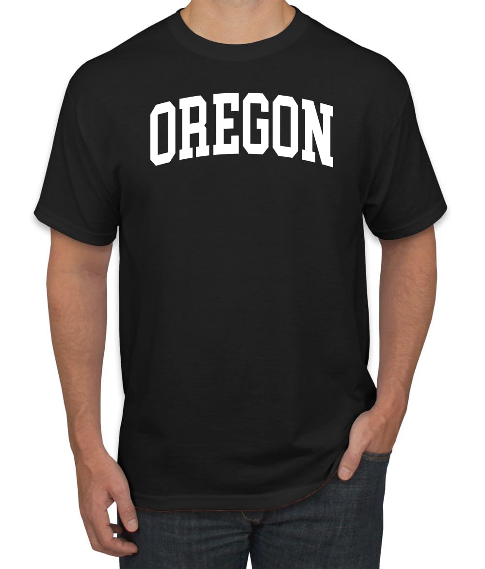 State of Oregon College Style White Fashion Men's T-Shirt