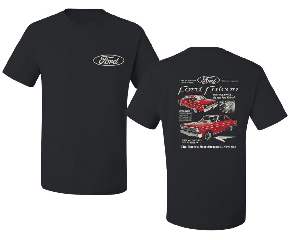 Ford Falcon Classic Car Vintage Muscle Automotive Design Truck Cars and Trucks Front and Back Men's T-Shirt