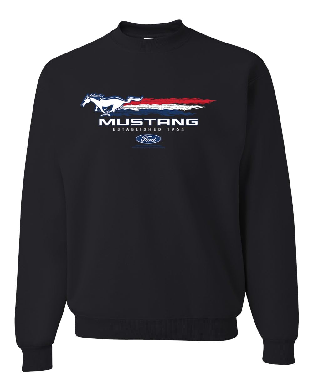 Ford Mustang USA Pony Logo Est 1964 Classic Racing Logo Cars and Trucks Unisex Crewneck Sweatshirt