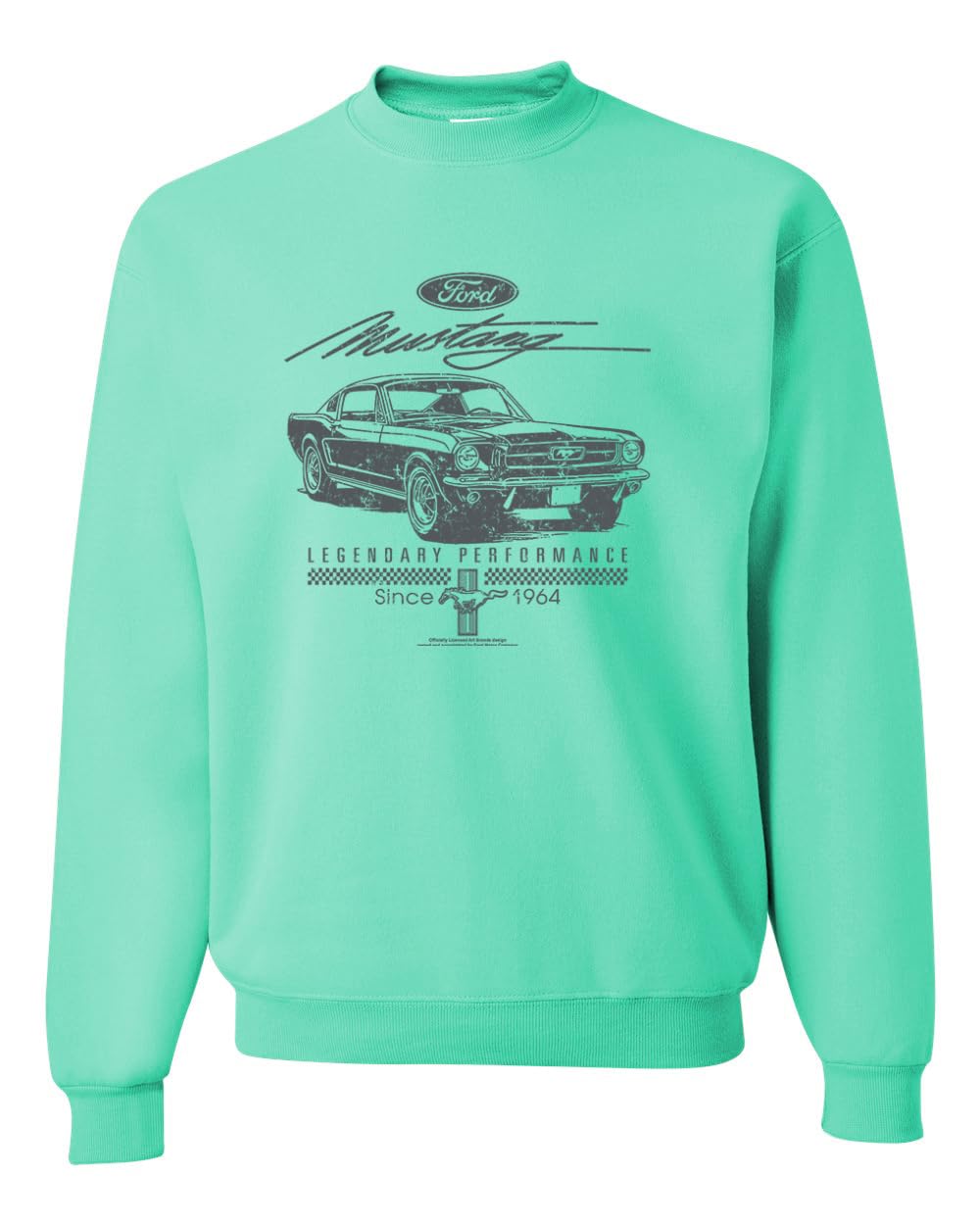 Ford Mustang Legendary Performance Est 1964 | Retro Vintage Cars and Trucks Unisex Crewneck Sweatshirt