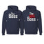 The Boss The Real Boss Funny Girlfriend Boyfriend Gift His and Hers Matching Couples Hoodie Sweater Set