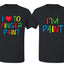 I Love to Finger Paint, I'm Paint, Funny Painting Meme His and Hers Valentine's Day Matching Couple T-Shirt