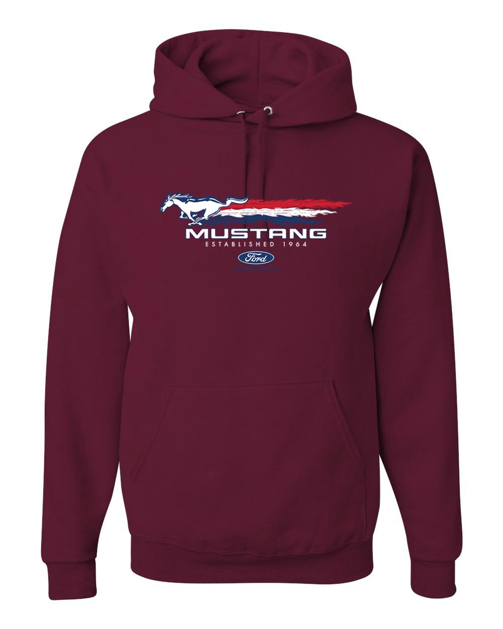 Ford Mustang USA Pony Logo Est 1964 Classic Racing Logo Cars and Trucks Unisex Hoodie