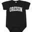 State of Oregon College Style White Fashion Baby Creeper Boys Girls Infant Bodysuit