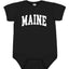 State of Maine College Style White Fashion Baby Creeper Boys Girls Infant Bodysuit
