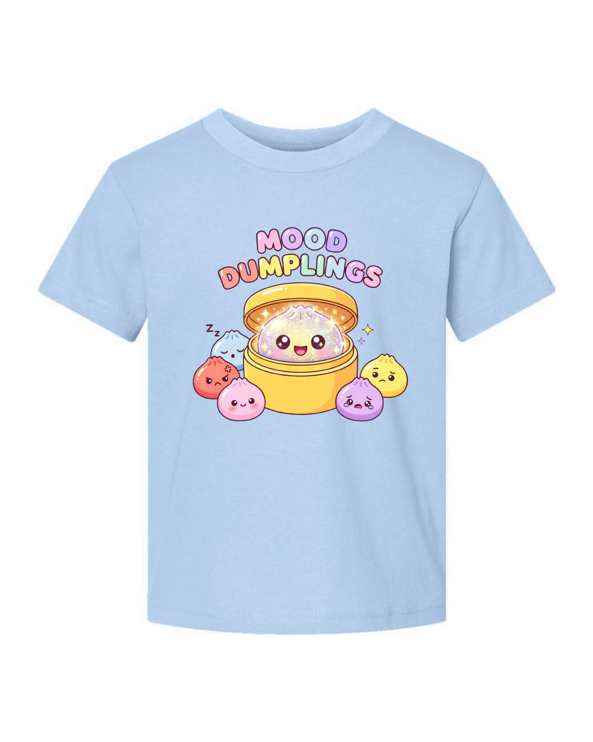 Mood Dumplings Kawaii Cute Dim Sum Emotional Dumpling Anime Food Lover Pop Culture Toddler Crew Graphic T-Shirt