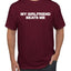 My Girlfriend Beats Me Funny Husband Wife His Hers Humor Men's T-Shirt