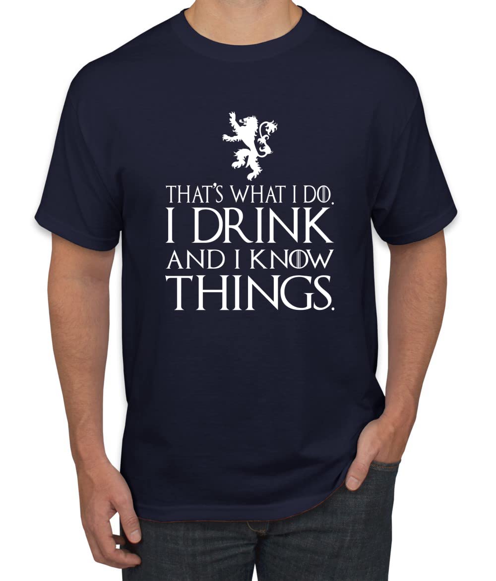 I Drink and I Know Things Tyrion GOT White Pop Culture Men's T-Shirt
