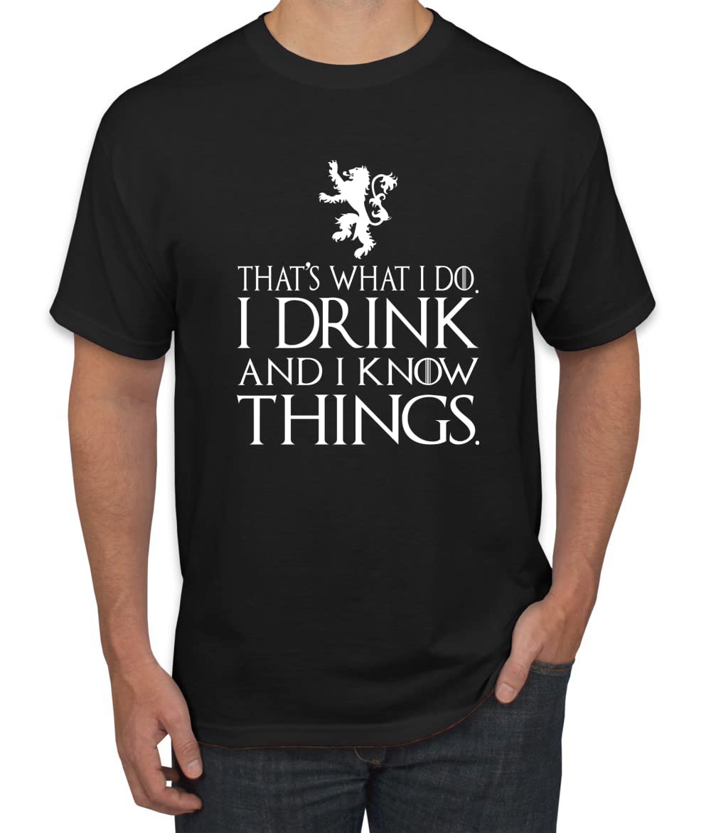 I Drink and I Know Things Tyrion GOT White Pop Culture Men's T-Shirt