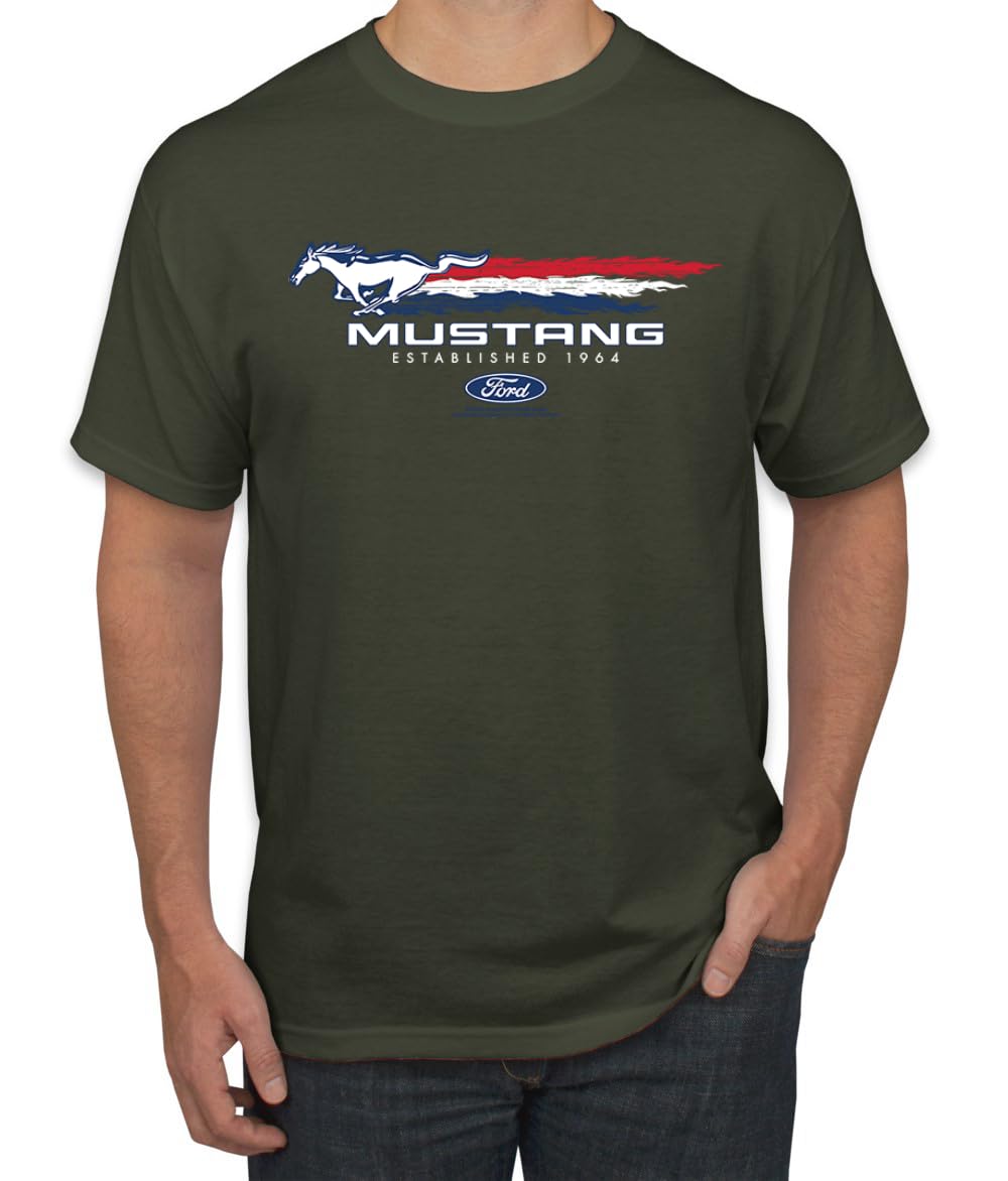 Ford Mustang USA Pony Logo Est 1964 Classic Racing Logo Cars and Trucks Men's T-Shirt