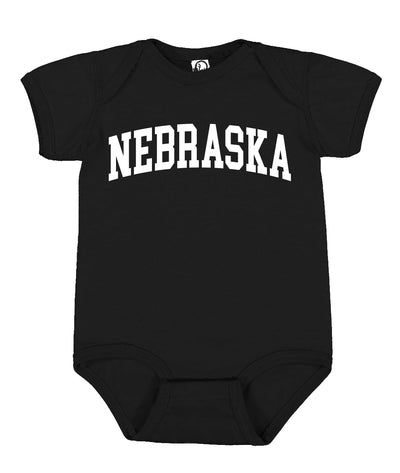 State of Nebraska College Style Fashion Baby Creeper Boys Girls Infant Bodysuit