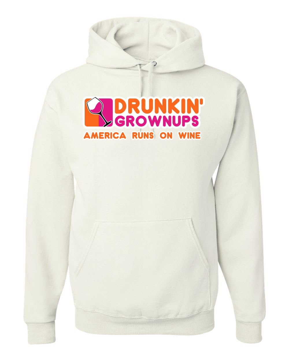 Drunkin' Grownups America Runs on Alcohol Parody Humor Unisex Hoodie Sweatshirt
