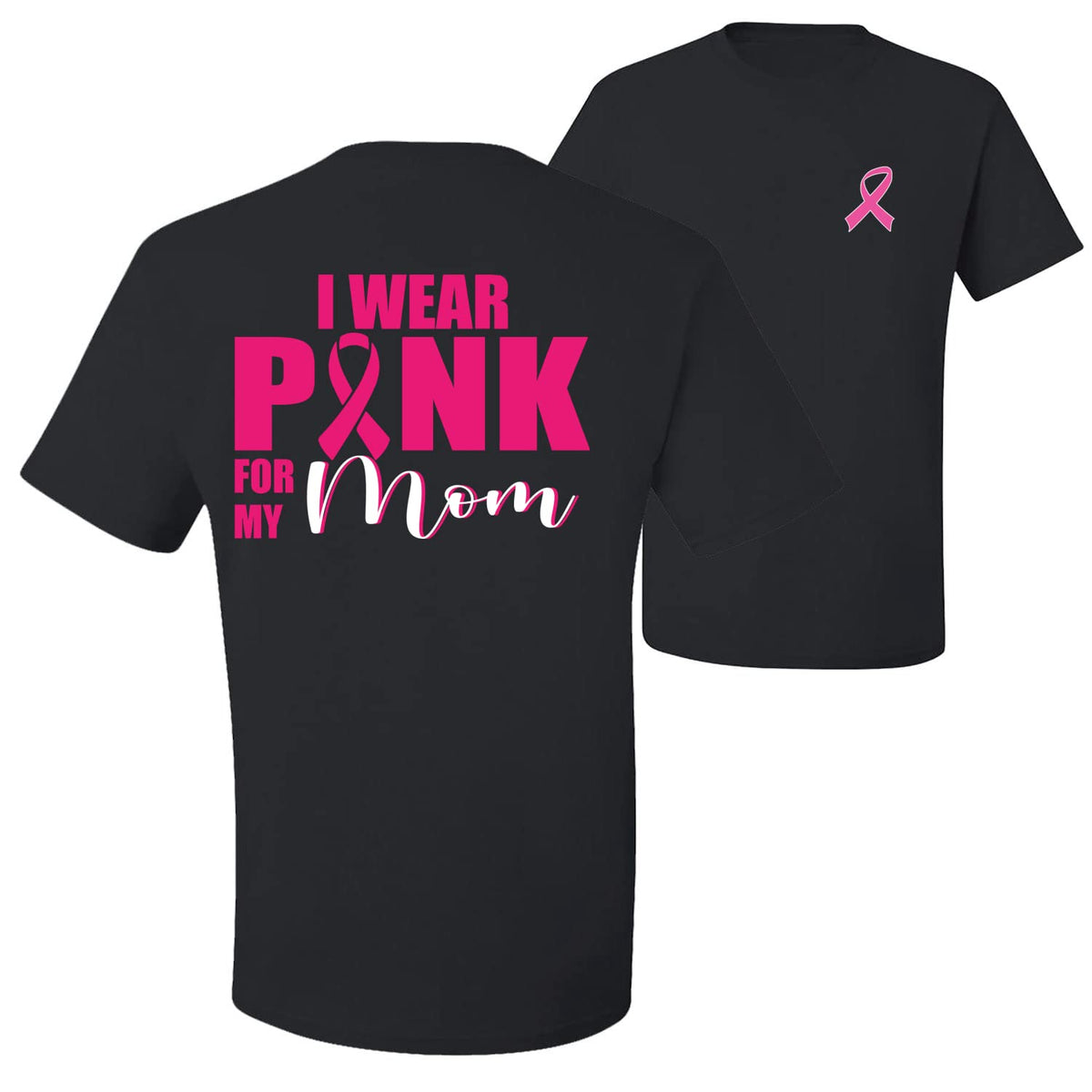 Breast Cancer Awareness Faith Pink Ribbon Sunflower Front and Back Unisex T-Shirt