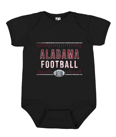 College Football Fan Shirt, Vintage Distressed Field, Retro USA Sports Baby Creeper Boys Girls Infant Bodysuit