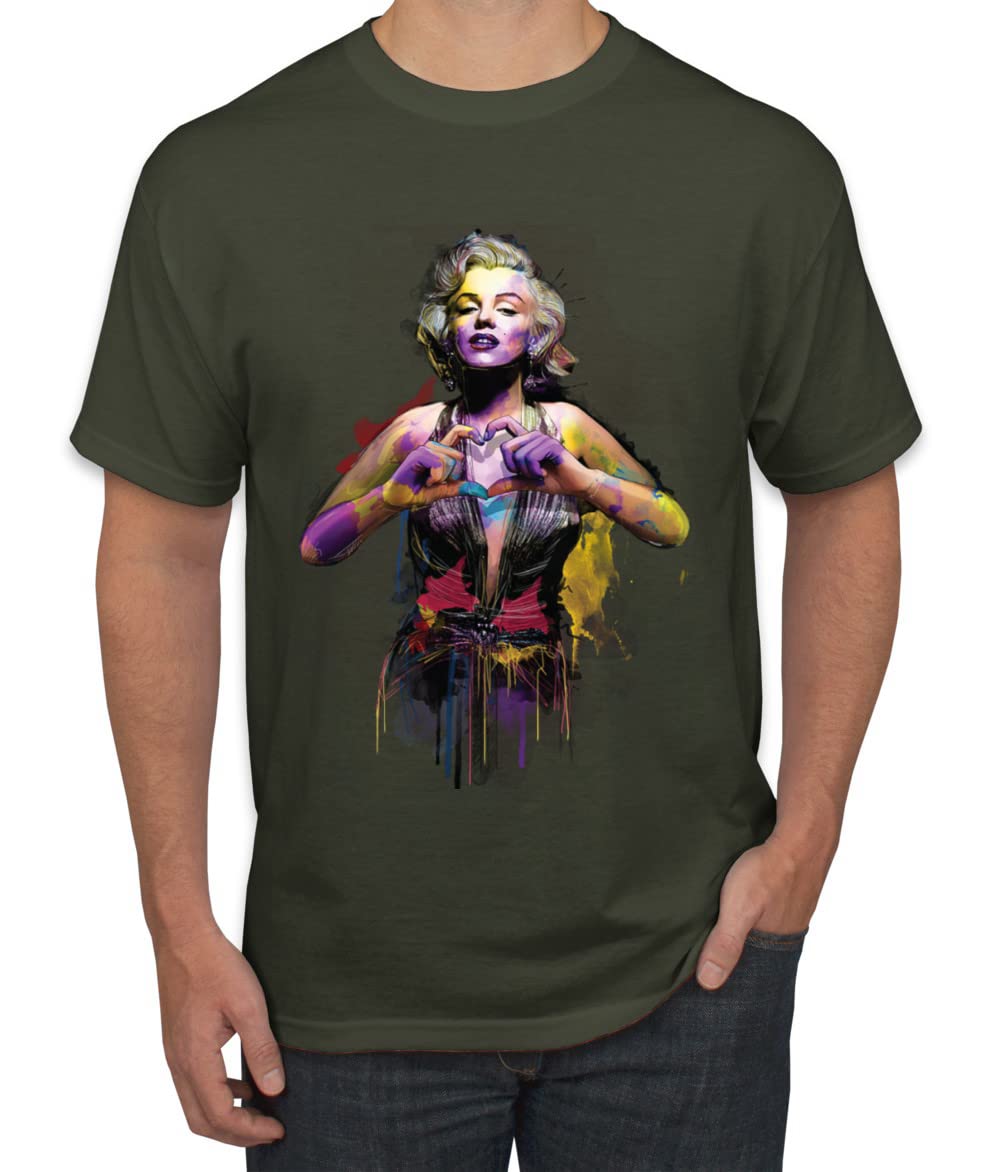 Marilyn Watercolor Love Pop Culture Men's Graphic T-Shirt
