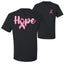 Breast Cancer Awareness Faith Pink Ribbon Sunflower Front and Back Unisex T-Shirt