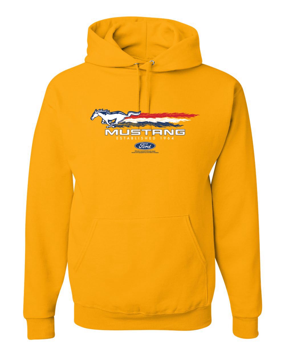 Ford Mustang USA Pony Logo Est 1964 Classic Racing Logo Cars and Trucks Unisex Hoodie