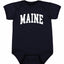 State of Maine College Style White Fashion Baby Creeper Boys Girls Infant Bodysuit
