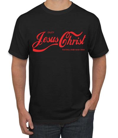 Enjoy Jesus T Shirts Funny Faith Tee Christian T Shirts for Men Inspirational Jesus Cotton Shirt